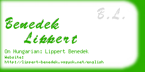 benedek lippert business card